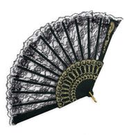 narrenwelt Fächer schwarz mit Goldbordüre