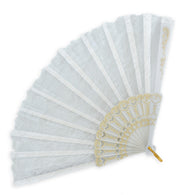 narrenwelt Fächer weiß mit Goldbordüre