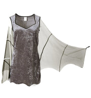 narrenwelt Kostüm Fledermaus Kleid Kostüm Vampir Vamp Damenkostüm Horror Halloween Damen Kleid Gr. 36 - 42