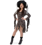 narrenwelt Kostüm Voodoo Queen Damen Kleid Halloween Hexe Zauberin Vamp Vampir Dracula  Gr 34 - 46