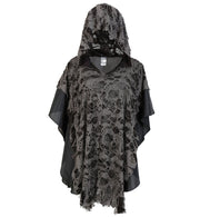 narrenwelt Kostüm Cape Zombie 1 tlg. mit Kapuze Halloween  Einheitsgröße