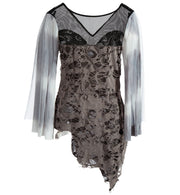 narrenwelt Kostüm Mystic Oberteil Zombie Voodoo im Fetzenlook 1 tlg. Damen Kleid Halloween  Gr.38 + 40