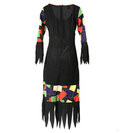 narrenwelt Kostüm Hexe Flickenhexe Halloween Damen Kleid 1tlg. Damenkostüm  Gr 38 - 44