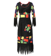 narrenwelt Kostüm Hexe Flickenhexe Halloween Damen Kleid 1tlg. Damenkostüm  Gr 38 - 44