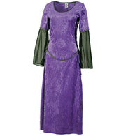 narrenwelt Kostüm Lady Purpur Kleid Vamp Damenkostüm Vampir Hexe Gothic Halloween Karneval Gr. 38