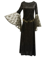 narrenwelt Kostüm schwarze Witwe Kleid Vamp Damenkostüm Hexe Halloween Karneval