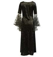 narrenwelt Kostüm schwarze Witwe Kleid Vamp Damenkostüm Hexe Halloween Karneval