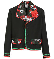 narrenwelt Kostüm Jacke El Fargo mex. Totentag tex mex Look Geisterstunde Halloween Horror Fasching Karneval Unisex