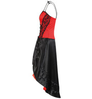 narrenwelt Kostüm CanCan Damen Kleid Tänzerin Rock mit Tunnelzug Moulin Rouge Fasching Gr 38