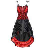 narrenwelt Kostüm CanCan Damen Kleid Tänzerin Rock mit Tunnelzug Moulin Rouge Fasching Gr 40