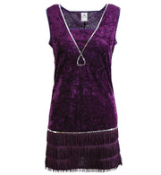 narrenwelt Kostüm Charleston Kleid lila Damenkostüm 20er Jahre  Fasching Great Gatsby Karneval