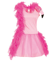narrenwelt Kostüm Flamingo Kleid inkl Federboa Damenkostüm 34 - 40 Ballett Tänzerin Fasching Karneval