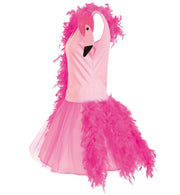 narrenwelt Kostüm Flamingo Kleid inkl Federboa Damenkostüm 34 - 40 Ballett Tänzerin Fasching Karneval