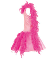 narrenwelt Kostüm Flamingo Kleid inkl Federboa Damenkostüm 34 - 40 Ballett Tänzerin Fasching Karneval