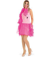 narrenwelt Kostüm Flamingo Kleid inkl Federboa Damenkostüm 34 - 40 Ballett Tänzerin Fasching Karneval
