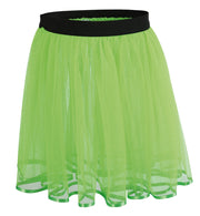 narrenwelt Kostüm Tüllrock Tutu grün Ballett Tütü Basic Tüll Rock Erwachsene Teenie Line Größe S - L Fasching