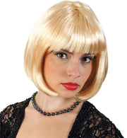 narrenwelt Perücke Lola blond SE Party glatt  Frisur Kurzhaar Bob Fasching Karneval Accessoire