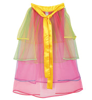 narrenwelt Kostüm Tüllrock bunt Tutu Ballett Tütü 1 tlg. mit Bindegürtel Basic Tüll Rock Erwachsene Teenie Line Fasching