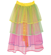 narrenwelt Kostüm Tüllrock bunt Tutu Ballett Tütü 1 tlg. mit Bindegürtel Basic Tüll Rock Erwachsene Teenie Line Fasching