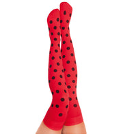 narrenwelt Overknees Marienkäfer rot Käfer Tier Fasching Kostüm Accessoires