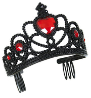 narrenwelt Diadem Angel schwarz mit Blutstein rot Krone Teufelin Vamp Halloween Darkness Cothic Königin Kostüm Accessoire
