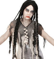 narrenwelt Perücke Freaky schwarz Dreadlocks Fasching Karneval Horror Halloween