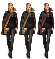 narrenwelt Kostüm Vampircape mit Stehkragen PB 1tlg  Paspel rot Umhang Horror  Halloween  Einheitsgröße Unisex