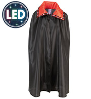 narrenwelt Kostüm Cape LED  Stehkragen PB 1tlg  Vampir Umhang Horror  Halloween  Einheitsgröße Unisex
