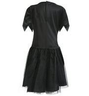 narrenwelt Kostüm Skeleton Girl Kleid mit Tüllrock + Leggings Halloween Skelett Set Mädchen Teenie Größe 140