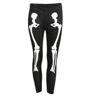 narrenwelt Kostüm Skeleton Girl Kleid mit Tüllrock + Leggings Halloween Skelett Set Mädchen Teenie Größe 140