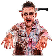 narrenwelt Scherzmesser Messer im Kopf Messer - Haarreif blutig Messerhaarreif Scherzartikel Halloween