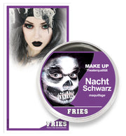 narrenwelt Aqua Schminke Make-up Nacht Schwarz Halloween Horror Horrorschminke  SB 15g Tiegel