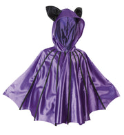 narrenwelt Kostüm Cape Fledermaus mit Kapuze und Fledermausohren 1 tlg. Umhang Halloween  Gr 104/116