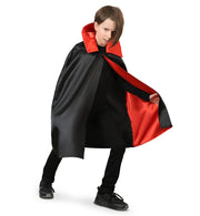 narrenwelt Kostüm Cape Edel mit Stehkragen 1 tlg. Umhang Horror Vampir Halloween  Gr 128/140