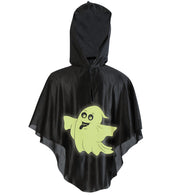 narrenwelt Kostüm Kleiner Geist Cape mit Kapuze nachtleuchtend 1 tlg. Umhang Überwurf  Halloween  Gr 104/116