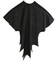 narrenwelt Kostüm Ghost Cape mit Haube schwarz 1 tlg. Geist Umhang Überwurf  Halloween  Gr 104/116 + 128/140