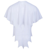 narrenwelt Kostüm Geist Cape mit Haube 1 tlg. weiß Ghost Umhang Überwurf  Halloween  Gr 104/116 - 152/164