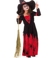 narrenwelt Kostüm Samantha Hexe Halloween Kleid lang  Mädchen Kostüm 116 - 164