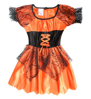 narrenwelt Kostüm Halloweenhexe Hexe Halloween Kleid  orange Kleinkind  Mädchen 104 - 128
