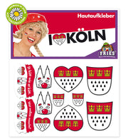 narrenwelt Haufaufkleber Köln Haut Aufkleber mit Köln Wappen DOM  Herz Köln Tattoos sortierte Motive