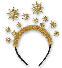 narrenwelt Haarreif Glitzersterne gold Heiligenschein Sterne Engel Goldengel Weihnachten Accessoires