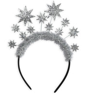 narrenwelt Haarreif Glitzersterne silber Sterne Engel Kopfschmuck Glitzer Weihnachten Accessoires