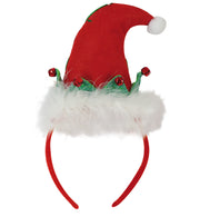 narrenwelt Haarreif Weihnachtself Minihut Elf Wichtel Mütze mit Pailetten Weihnachten Nikolaus Accessoires