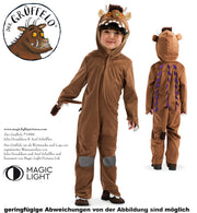 narrenwelt Kostüm Grüffelo  Overall 1 tlg. mit Kapuze Kinderkostüm Größen 104-128 LIZENZWARE Fasching