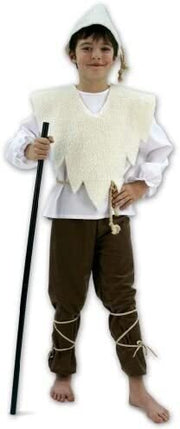 narrenwelt Kostüm Hirte Hannes 5tlg Anzug Kostüm Set Gr. 116 Kinderkostüm Krippenspiel Weihnachten