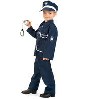 narrenwelt Kostüm Polizist Petersen Polizei 3 tlg. Anzug Kinder Gr 104 - 152blau Fasching