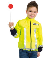 narrenwelt Kostüm Polizeijacke Neon gelb Polizist Polizei Jacke Kinder Gr 104 -140 Fasching
