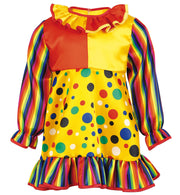 narrenwelt Kostüm Clown Penny Kleid Gr. 86 + 98 Mädchen Clownkostüm Baby Kostüm Kinder Fasching