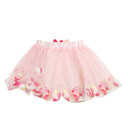 narrenwelt Kostüm Tüllröckchen Blumen - Rock Baby Kostüm Tutu Kleinkind rosa Gr. 116 Fasching