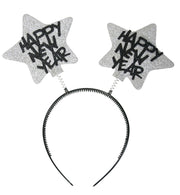 narrenwelt Wabbles Silvester metallic SILBER oder GOLD Happy New Year Haarreif Party Feier Accessoires